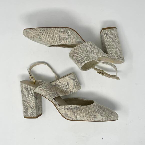 BC Footwear Value Heel in Natural Snake Fabric - Picture 6 of 9